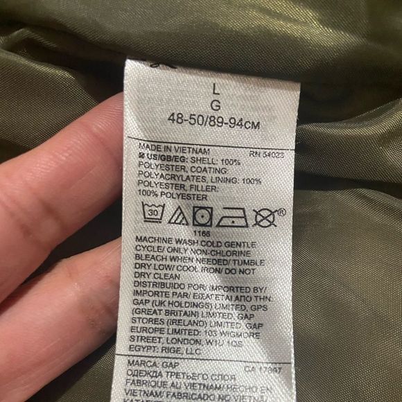 GAP Large Blue Puffer Vest - Picture 11 of 13